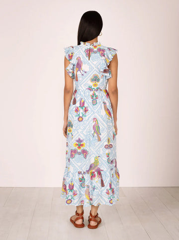 Hannah Dress in Floral Sky