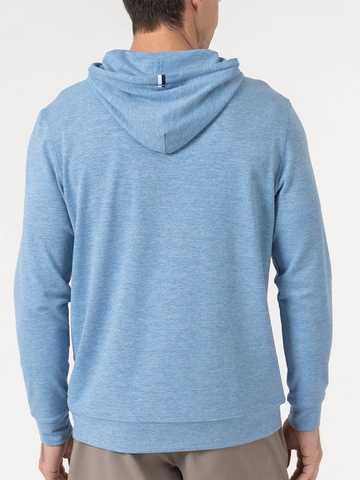 Hesi Performance Hoodie Heather in Potomac Blue & Baby Blue