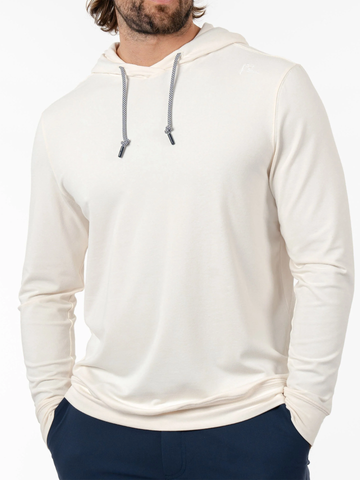 Hesi Performance Hoodie Heather in Ivory & Parchment White