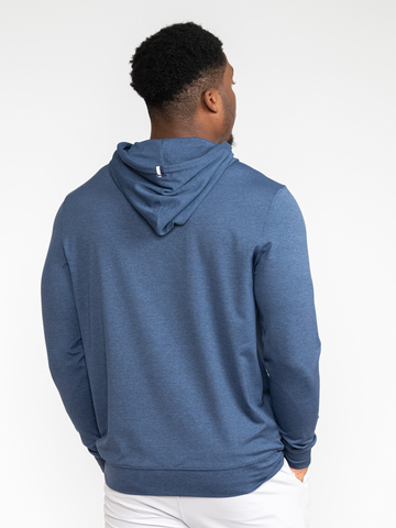 Hesi Performance Hoodie Heather in Annapolis Blue/Blue Steel