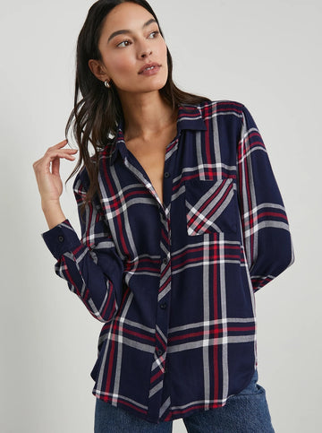 Hunter Shirt in Patriot Navy Red