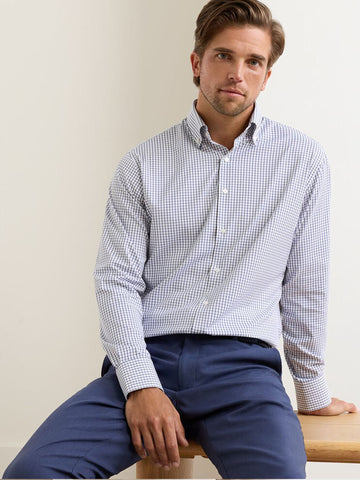 Hanford Performance Twill Sport Shirt in Classic Navy