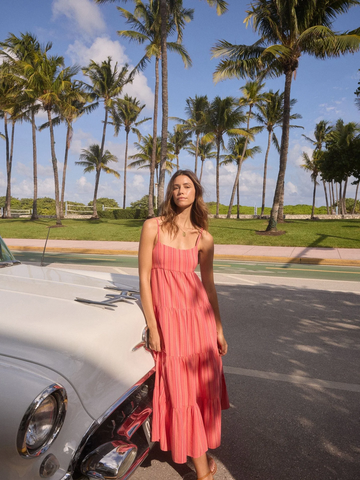 Hazel Dress in Sunset Rose