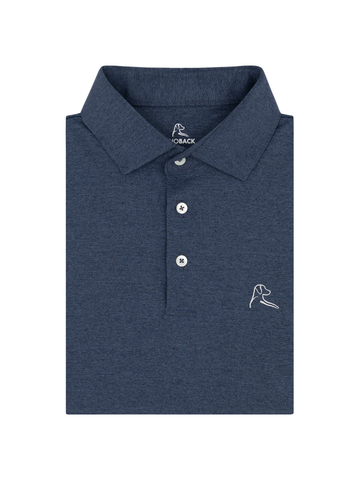 Heather Solid Polo in Annapolis Blue