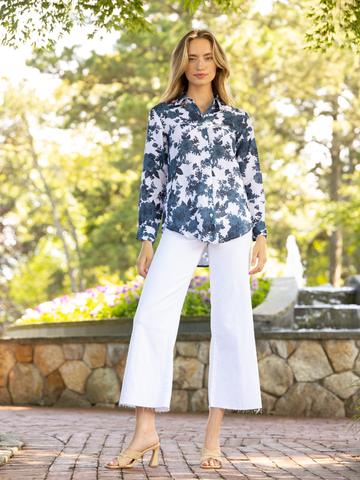 Helen Button Up in Flowers for Evelyn Monomoy