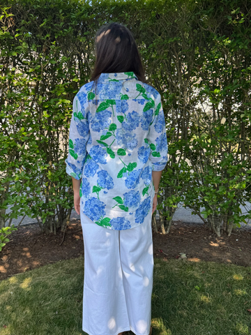 Helen Button Up in Hydrangea Walk