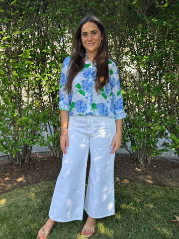 Helen Button Up in Hydrangea Walk