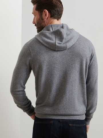 Crown Heritage Cashmere Hoodie Sweater in Oslo Grey