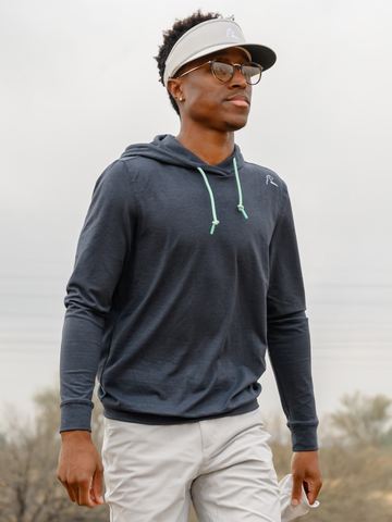 Hesi Performance Hoodie in Postgame Grey/Midnight Black