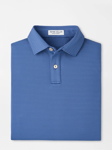 Highlands Youth Performance Jersey Polo in Windsor Blue