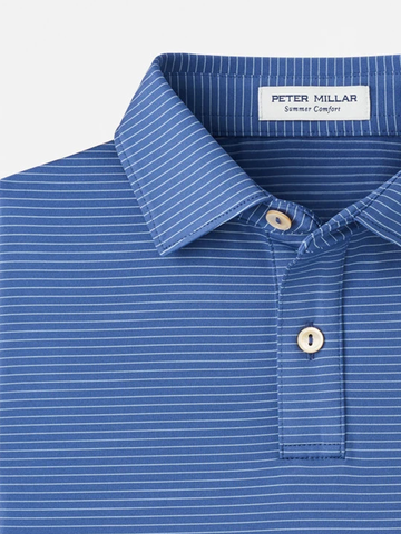 Highlands Youth Performance Jersey Polo in Windsor Blue