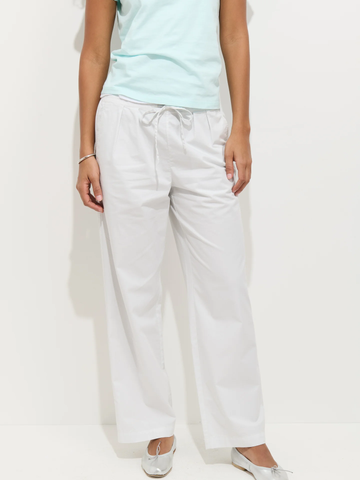 Hudson Pant in Linen in Off White