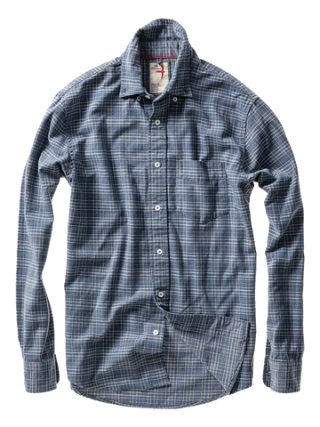 Huron Blues in Dull Navy Plaid