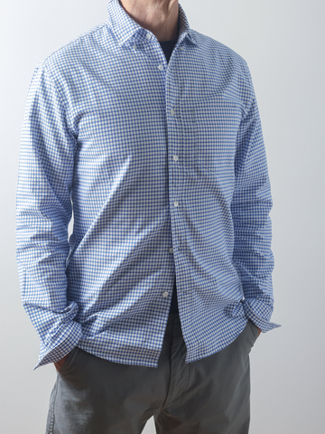Huron Blues in White and Navy Oxford Grid