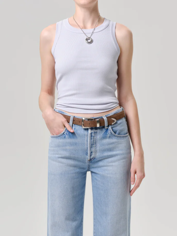 Isabel Rib Tank Tank Top in Pindary