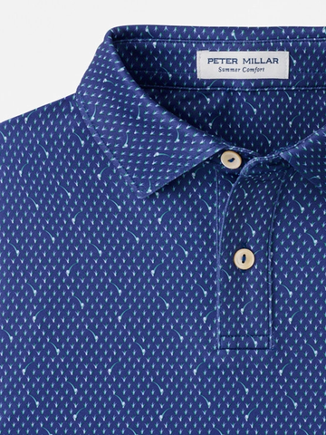 In The Rough Youth Performance Jersey Polo in Sport Navy