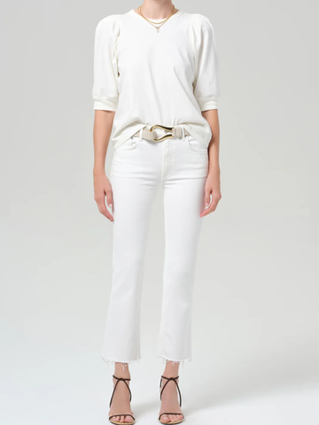Isola Cropped Boot in Soft White