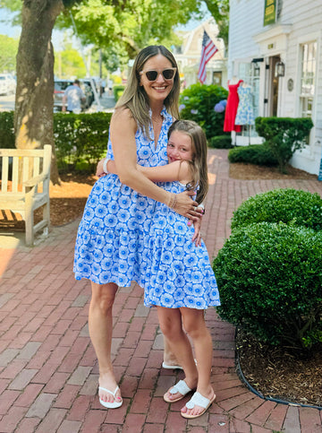 Ivy Dress in Chatham Lace in Regatta