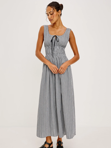 Jordie Dress in Black Gingham