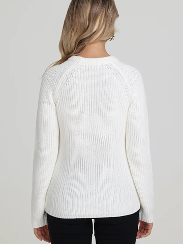 Jane Pullover in Bleach White