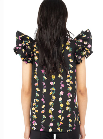 Klara Top in Floral Onyx