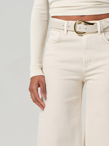 Lyra Crop Wide Leg in Almondette