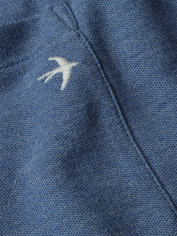 L/S Vintage Pique Crew in Light Marine Heather
