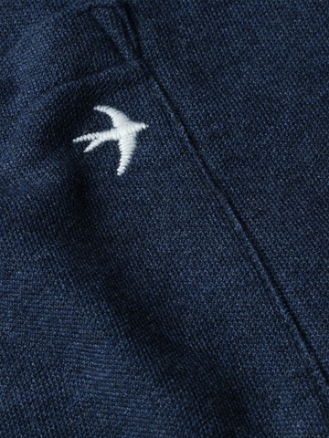 L/S Vintage Pique Crew in Navy Heather