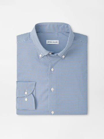 Leo Performance Twill Sport Shirt in Navy