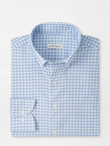 Lewis Performance Twill Sport Shirt in Cloudy Blue