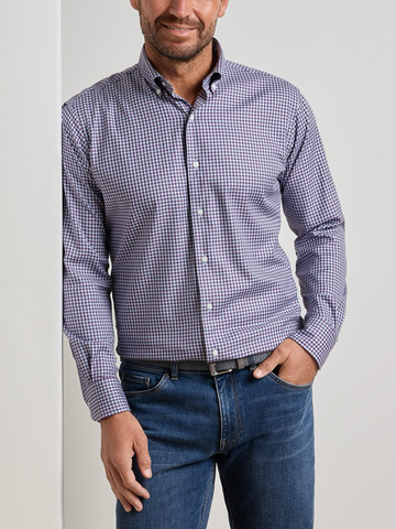 Liam Crown Soft Twill Sport Shirt in Grapeseed