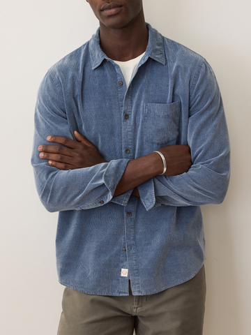 Lightweight Corduroy Shirt in Indigo