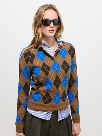 Lillian Polo Argyle Merino Wool in Caramel