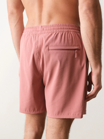 Lined Sport & Swim Short 6” in Withered Rose Stripe