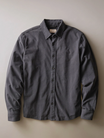 Luxe Jersey Shirt in Asphalt