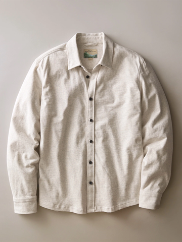 Luxe Jersey Shirt in Oatmeal Heather