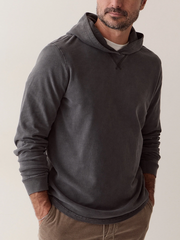 Luxe Slub Hoodie in Asphalt