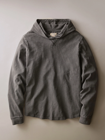 Luxe Slub Hoodie in Asphalt