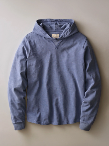 Luxe Slub Hoodie in Deep Cobalt