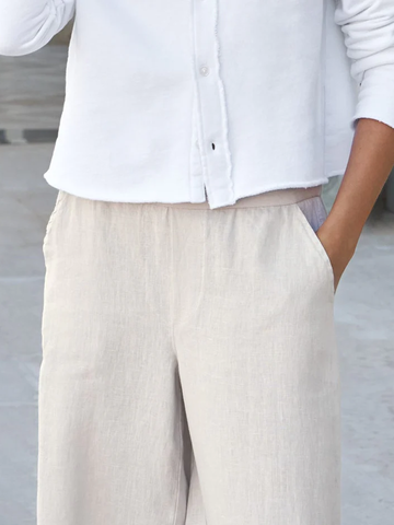 Maisie Pull on Crop Wide Leg in Sand