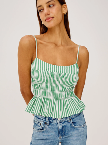 Makenna Top in Emerald Stripe