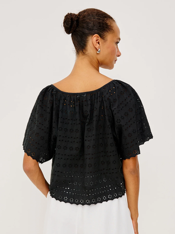 Miller Top in Black Eyelet