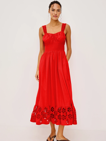 Moira Dress in Scarlet