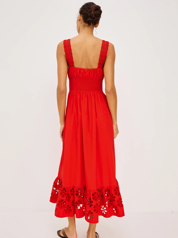 Moira Dress in Scarlet