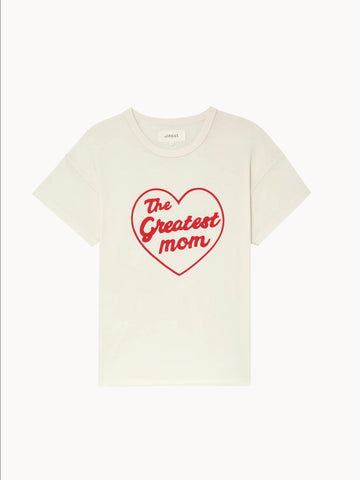 The Greatest Mom Boxy Crew in Washed White