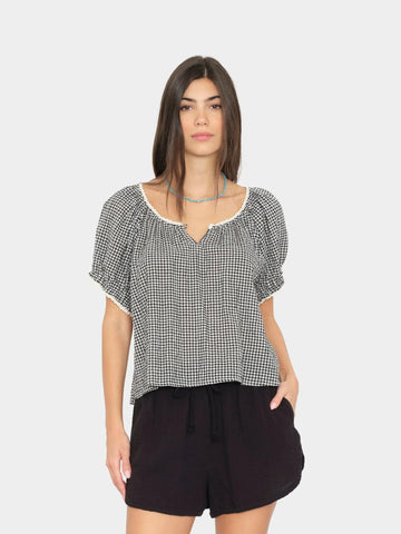Maisie Top in Black Sand