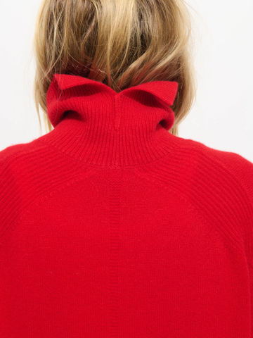 Maisie Turtleneck Sweater in Scarlet