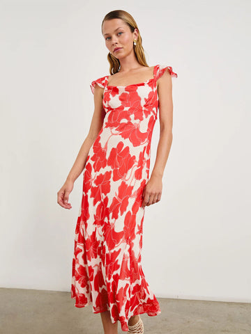 Marigold  in Scarlet Hibiscus