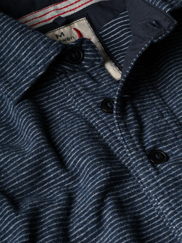 Mariner Polo in Navy and White Stripe