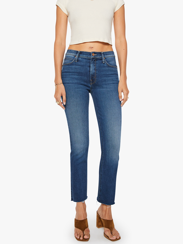 Mid Rise Dazzler Ankle Fray Jean in Taking Chances